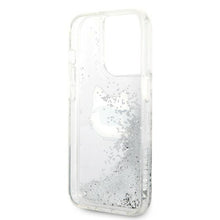 Заредете изображение във визуализатора на галерията – Karl Lagerfeld KLHCP14LLNHCCS iPhone 14 Pro 6.1" silver/silver hardcase Glitter Choupette Head

