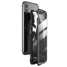 Заредете изображение във визуализатора на галерията – Wozinsky Full Magnetic Case Full Body Front and Back Cover with built-in glass for Samsung Galaxy A72 4G black-transparent
