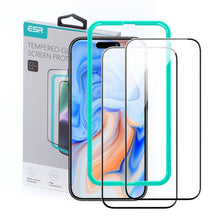 Заредете изображение във визуализатора на галерията – ESR TEMPERED GLASS 2-PACK IPHONE 15 PLUS BLACK
