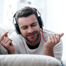 Заредете изображение във визуализатора на галерията – Baseus Yiven M30 stereo AUX audio cable 3.5 mm male mini jack 1.5m red-black (CAM30-C91)

