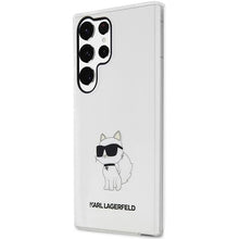 Заредете изображение във визуализатора на галерията – Karl Lagerfeld KLHCS23LHNCHTCT S23 Ultra S918 transparent hardcase Ikonik Choupette
