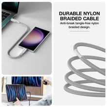 Заредете изображение във визуализатора на галерията – Amazing Thing Cable Thunder Pro THC1.2MGY - Type C to Type C - PD 240W 5A 1,2 metres grey
