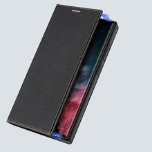 Заредете изображение във визуализатора на галерията – Dux Ducis Skin X2 case Samsung Galaxy S23 Ultra flip case wallet stand black
