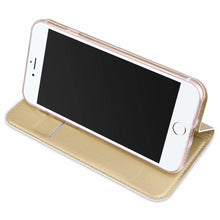 Заредете изображение във визуализатора на галерията – DUX DUCIS Skin Pro Bookcase type case for iPhone SE 2022 / SE 2020 / iPhone 8 / iPhone 7 golden - TopMag
