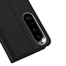 Заредете изображение във визуализатора на галерията – Dux Ducis Skin Pro Case for Sony Xperia 1 V Flip Card Wallet Stand Black
