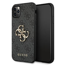 Заредете изображение във визуализатора на галерията – Guess GUHCN654GMGGR iPhone 11 Pro Max szary/grey hardcase 4G Big Metal Logo
