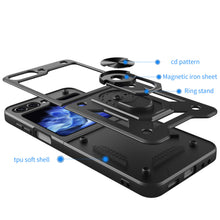 Заредете изображение във визуализатора на галерията – Slide Camera Armor Case for Samsung Galaxy Z Flip 5 Black

