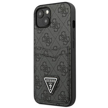 Заредете изображение във визуализатора на галерията – Guess GUHCP13SP4TPK iPhone 13 mini 5.4" black/black hardcase 4G Triangle Logo Cardslot

