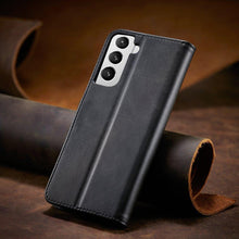 Заредете изображение във визуализатора на галерията – Magnet Case elegant case cover cover with a flap and stand function for Samsung Galaxy S22 Ultra black
