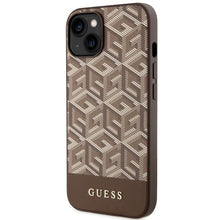 Заредете изображение във визуализатора на галерията – Guess GUHMP14MHGCFSEW iPhone 14 Plus 6.7" brown/brown hard case GCube Stripes MagSafe
