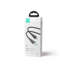 Заредете изображение във визуализатора на галерията – Joyroom USB - USB C 3A cable Surpass Series for fast charging and data transfer 2 m black (S-UC027A11)
