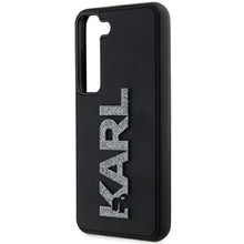 Заредете изображение във визуализатора на галерията – Karl Lagerfeld 3D Rubber Glitter Logo case for Samsung Galaxy S23+ - black
