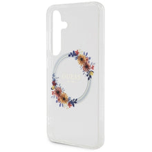Заредете изображение във визуализатора на галерията – Guess IML Flowers Wreath MagSafe case for Samsung Galaxy S24 - transparent
