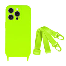Заредете изображение във визуализатора на галерията – Strap Silicone Case for Iphone 15 design 2 lime
