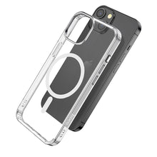 Заредете изображение във визуализатора на галерията – HOCO Magnetic airbag anti-fall case compatible with MagSafe do IPHONE 15 PLUS transparent
