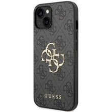 Заредете изображение във визуализатора на галерията – Original Case GUESS 4G Big Metal Logo GUHCP15M4GMGGR for Iphone 15 Plus grey
