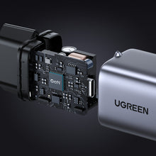 Заредете изображение във визуализатора на галерията – Ugreen Nexode Mini fast charger GaN USB C 30W PD gray (CD319)
