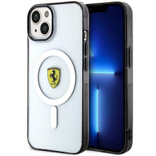 Заредете изображение във визуализатора на галерията – Ferrari FEHMP14SURKT iPhone 14 6.1" clear/transparent hardcase Outline Magsafe
