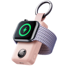 Заредете изображение във визуализатора на галерията – Joyroom wireless power bank 2000mAh 3W for Apple Watch pink (JR-WQW01)
