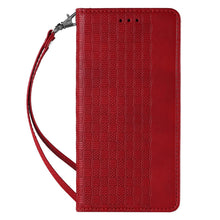 Заредете изображение във визуализатора на галерията – Magnet Strap Case for Samsung Galaxy A23 5G Flip Wallet Mini Lanyard Stand Red
