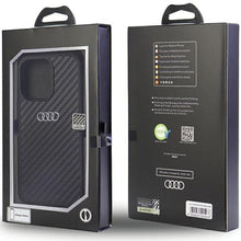 Заредете изображение във визуализатора на галерията – Audi Carbon Fiber iPhone 13 Pro / 13 6.1" black/black hardcase AU-TPUPCIP13P-R8/D2-BK
