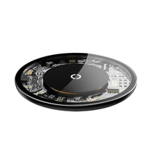 Заредете изображение във визуализатора на галерията – Baseus Simple Stylish Wireless Charger Qi Inductive Pad 2A 1.67A 10W with USB / Lightning Cable 1.2M transparent (CCALL-AJK01) - TopMag
