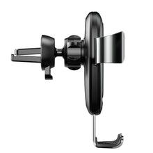 Заредете изображение във визуализатора на галерията – Baseus Metal Gravity Wireless Charger Car Mount Phone Bracket Air Vent Holder Qi Charger black (WXYL-B0A) - TopMag
