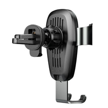 Заредете изображение във визуализатора на галерията – Baseus Metal Gravity Wireless Charger Car Mount Phone Bracket Air Vent Holder Qi Charger black (WXYL-B0A) - TopMag
