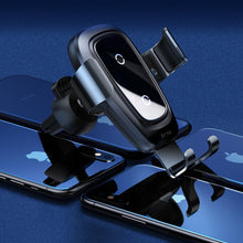 Заредете изображение във визуализатора на галерията – Baseus Metal Gravity Wireless Charger Car Mount Phone Bracket Air Vent Holder Qi Charger black (WXYL-B0A) - TopMag
