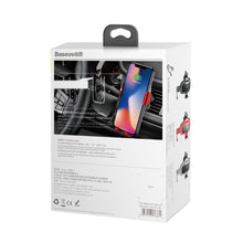 Заредете изображение във визуализатора на галерията – Baseus Metal Gravity Wireless Charger Car Mount Phone Bracket Air Vent Holder Qi Charger black (WXYL-B0A) - TopMag
