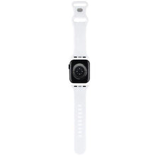 Заредете изображение във визуализатора на галерията – Hello Kitty Silicone Heads &amp; Stripes Strap for Apple Watch 38/40/41mm - Black
