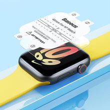 Заредете изображение във визуализатора на галерията – Set of 2x Baseus NanoCrystal protective film for Apple Watch 4/5/6/SE/SE 2 40mm + mounting kit - transparent
