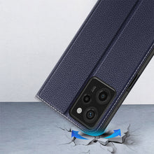 Заредете изображение във визуализатора на галерията – Dux Ducis Skin X2 Case For Xiaomi Redmi Note 12 Pro / Poco X5 Pro 5G Cover Flip Wallet Stand Blue
