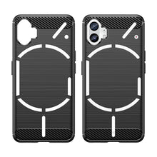 Заредете изображение във визуализатора на галерията – Carbon Case case for Nothing Phone 1 flexible silicone carbon cover black
