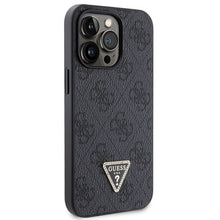 Заредете изображение във визуализатора на галерията – Original faceplate case GUESS GUHCP13LP4TDSCPK for iPhone 13 PRO (Metal Logo Starss Crossbody / black)
