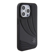 Заредете изображение във визуализатора на галерията – Mercedes Leather Wave Pattern case for iPhone 15 Pro - black
