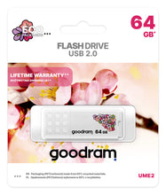 Заредете изображение във визуализатора на галерията – GOODRAM UME2 Pendrive - 64GB USB 2.0 Spring WHITE

