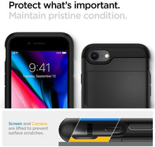 Заредете изображение във визуализатора на галерията – SPIGEN SLIM ARMOR CS IPHONE 7/8 / SE 2020 BLACK - TopMag
