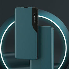 Заредете изображение във визуализатора на галерията – Eco Leather View Case elegant bookcase type case with kickstand for Samsung Galaxy A71 red
