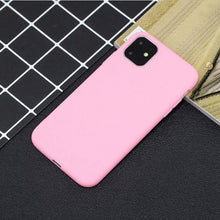 Заредете изображение във визуализатора на галерията – Silicone Case Soft Flexible Rubber Cover for iPhone 11 Pro pink
