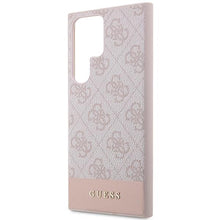 Заредете изображение във визуализатора на галерията – Guess GUHCS23LG4GLPI S23 Ultra S918 pink/pink hard case 4G Stripe Collection
