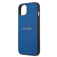 Заредете изображение във визуализатора на галерията – Guess GUHCP13MPSASBBL iPhone 13 6,1" niebieski/blue Saffiano Strap
