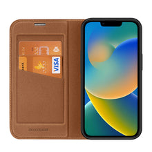 Заредете изображение във визуализатора на галерията – Dux Ducis Skin X2 case for iPhone 14 case with magnetic flap brown
