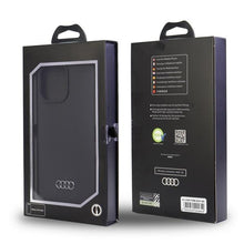 Заредете изображение във визуализатора на галерията – Original Case AUDI hardcase Silicone Case AU-LSRIP13PM-Q3/D1-BK for Iphone 13 Pro Max black
