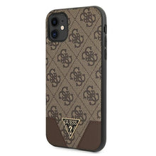 Заредете изображение във визуализатора на галерията – Original Case GUESS 4G Triangle Collection Hardcase GUHCN61PU4GHBR for Iphone 11 Brown
