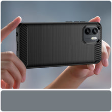 Заредете изображение във визуализатора на галерията – Carbon Case case for Xiaomi Redmi A1 flexible silicone carbon cover black
