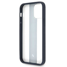 Заредете изображение във визуализатора на галерията – Case BMW BMHCP12MPCUMRSTNA iPhone 12/ 12 Pro 6.1" transparent hardcase Middle Stripe Navy
