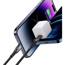 Заредете изображение във визуализатора на галерията – Baseus Glimmer Series cable with fast charging USB-C - Lightning 480Mb/s PD 20W 1m black
