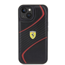 Заредете изображение във визуализатора на галерията – Ferrari FEHCP15SPTWK iPhone 15 6.1" black/black hardcase Twist Metal Logo
