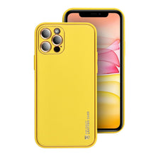 Заредете изображение във визуализатора на галерията – LEATHER Case for IPHONE 15 PRO yellow
